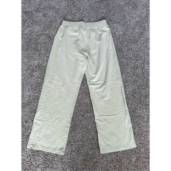 American Giant Cotton French Terry Straight Wide Leg Sweatpants Cream Women’s L - Picture 6 of 11
